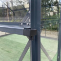Serre de jardin Comtesse 13m² en aluminium anthracite et verre trempé 4mm - Green Protect