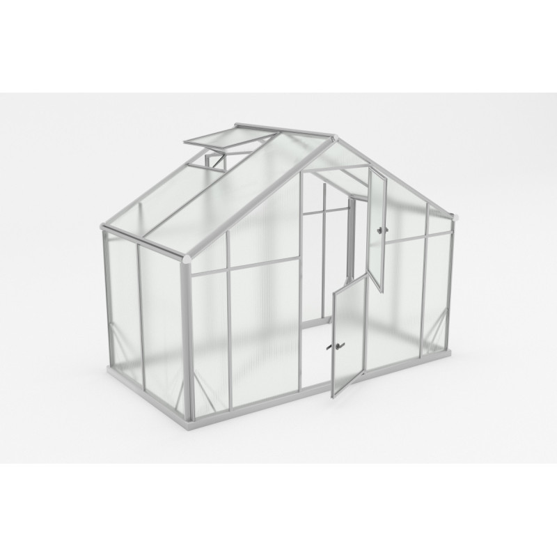 Serre de jardin 4,35m² en aluminium et polycarbonate 6mm Sanus UP! XL4 – Gampre