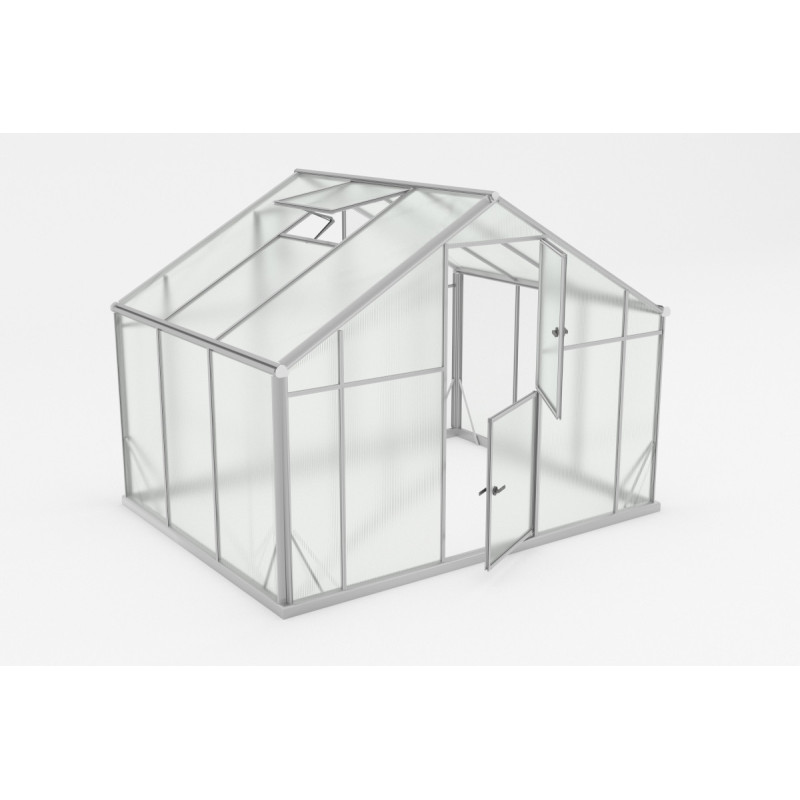 Serre de jardin 6,38m² en aluminium et polycarbonate 6mm Sanus UP! XL7 – Gampre