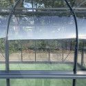 Serre de jardin Comtesse 16,32m² en aluminium anthracite et verre trempé 4mm - Green Protect