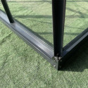 Serre de jardin Comtesse 16,32m² en aluminium anthracite et verre trempé 4mm - Green Protect