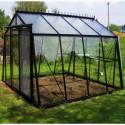 Serre de jardin S104 9,12m² en aluminium laqué noir et verre trempé BLACKLINE – ACD	