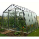 Serre de jardin S104 9,12m² en aluminium laqué noir et verre trempé BLACKLINE – ACD	