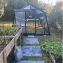 Serre de jardin S106 13,62m² en aluminium laqué noir et verre trempé BLACKLINE – ACD	