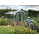 Serre de jardin S208 22,53m² en aluminium laqué noir et verre trempé BLACKLINE – ACD