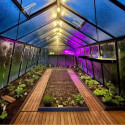 Serre de jardin S208 22,53m² en aluminium laqué noir et verre trempé BLACKLINE – ACD