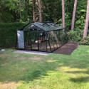 Serre de jardin S208 22,53m² en aluminium laqué noir et verre trempé BLACKLINE – ACD