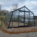Serre de jardin S208 22,53m² en aluminium laqué noir et verre trempé BLACKLINE – ACD