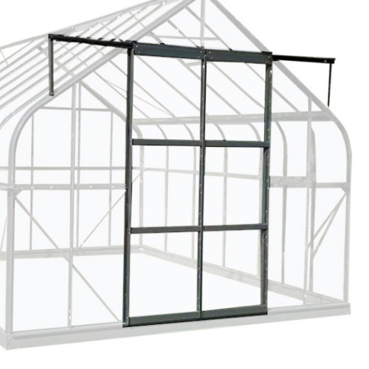 Kit porte complète supplémentaire pour serres Comtesse alu et verre autoportantes largeur 300cm Green Protect