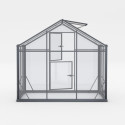 Serre de jardin Hybrid 4,84m² en verre trempé et polycarbonate Sanus L5 - Gampre