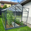 Serre de jardin Hybrid 9,8m² en verre trempé et polycarbonate Sanus L10 - Gampre