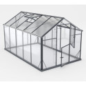 Serre de jardin Hybrid 7,92m² en verre trempé et polycarbonate Sanus UP! L8 - Gampre