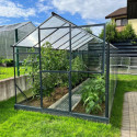 Serre de jardin Hybrid 9,8m² en verre trempé et polycarbonate Sanus UP! L10 - Gampre