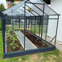Serre de jardin Hybrid 9,8m² en verre trempé et polycarbonate Sanus UP! L10 - Gampre