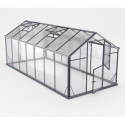 Serre de jardin Hybrid 11m² en verre trempé et polycarbonate Sanus UP! L11 - Gampre