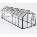 Serre de jardin Hybrid 14,3m² en verre trempé et polycarbonate Sanus UP! L15 - Gampre