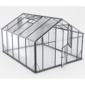 Serre de jardin Hybrid 10,44m² en verre trempé et polycarbonate Sanus UP! XL10 – Gampre