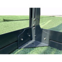 Serre adossée 11,85m² LUXE en aluminium anthracite et verre trempé 4mm - Green Protect