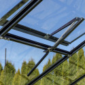 Serre de jardin 8,41m² en aluminium noir et verre trempé Sanus XL9 - Gampre