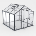 Serre de jardin 4,84m² en aluminium noir et verre trempé Sanus UP! L5 - Gampre