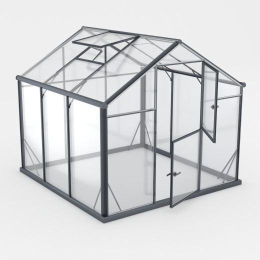 Serre de jardin 4,84m² en aluminium noir et verre trempé Sanus UP! L5 - Gampre