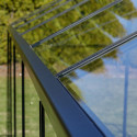 Serre de jardin 6,5m² en aluminium noir et verre trempé Sanus UP! L7 - Gampre