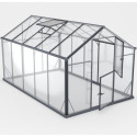 Serre de jardin 7,92m² en aluminium noir et verre trempé Sanus UP! L8 - Gampre
