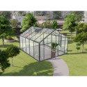 Serre de jardin 9,8m² en aluminium noir et verre trempé Sanus UP! L10 - Gampre