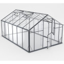Serre de jardin 12,5m² en aluminium noir et verre trempé Sanus UP! XL12 - Gampre