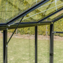 Serre de jardin 12,5m² en aluminium noir et verre trempé Sanus UP! XL12 - Gampre