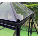 Serre de jardin Duchesse 12m² en aluminium laqué noir et verre trempé 4mm - Green Protect