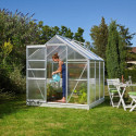 Serre de jardin Comet 3,8m² en aluminium anodisé et polycarbonate 4mm - Vitavia