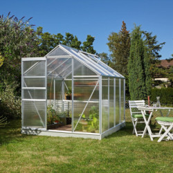 Serre de jardin Comet 5m² en aluminium anodisé et polycarbonate 4mm - Vitavia