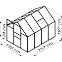 Serre de jardin Comet 5m² en aluminium anodisé et polycarbonate 4mm - Vitavia
