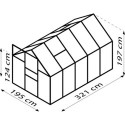 Serre de jardin Comet 6,2m² en aluminium anodisé et polycarbonate 4mm - Vitavia