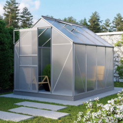 Serre de jardin Planet 5m² en aluminium anodisé et polycarbonate 6mm - Vitavia