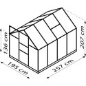 Serre de jardin Planet 5m² en aluminium anodisé et polycarbonate 6mm - Vitavia