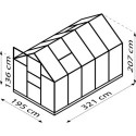 Serre de jardin Planet 6,2m² en aluminium anodisé et polycarbonate 6mm - Vitavia