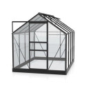 Serre de jardin Planet 5m² en aluminium noir et verre de sécurité 3mm - Vitavia
