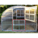 Porte à l'arrière de la serre Klasika pour une ventilation optimale