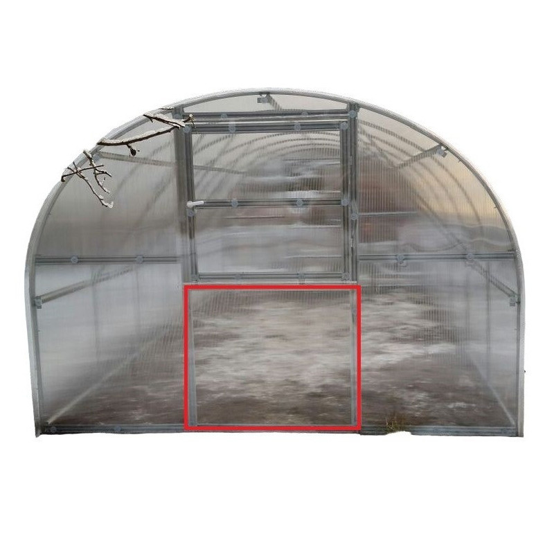 Porte à l'arrière de la serre Baltic LT pour une ventilation optimale