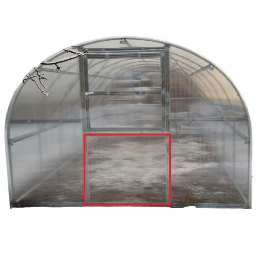 Porte à l'arrière de la serre Baltic LT pour une ventilation optimale