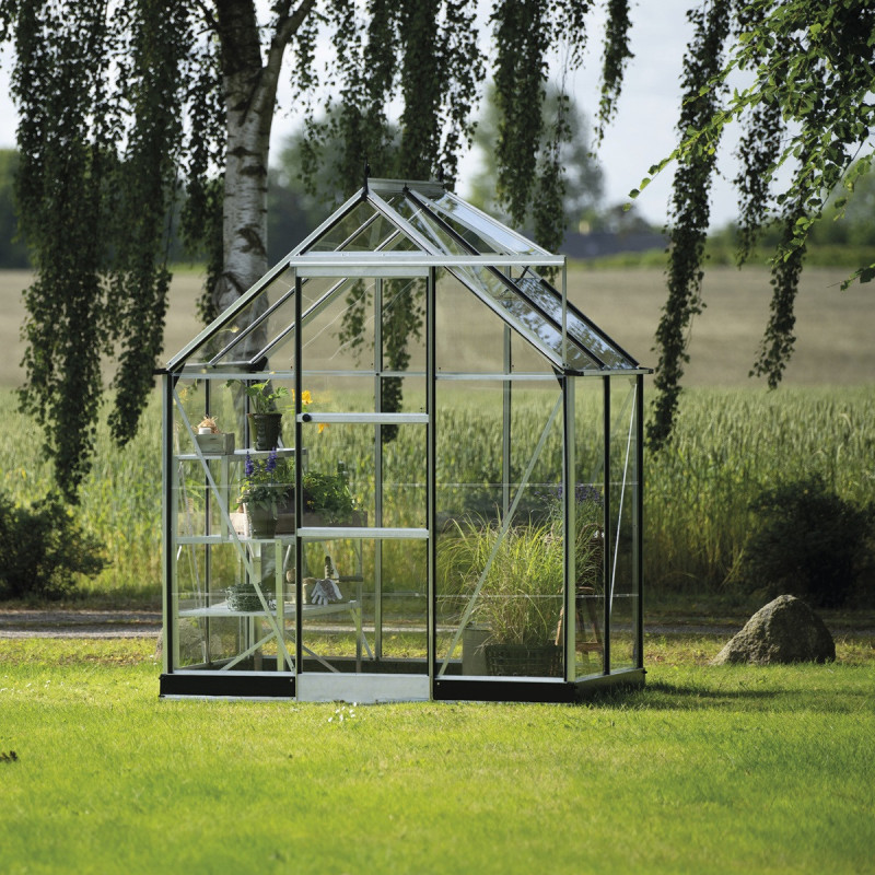 Serre de jardin 2,5m² en alu et verre trempé Icon 6 - Halls