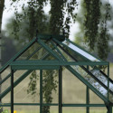 Serre de jardin 2,5m² en alu vert et verre trempé Icon 6 - Halls