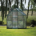 Serre de jardin 2,5m² en alu vert et polycarbonate Icon 6 - Halls