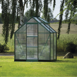 Serre de jardin 2,5m² en alu vert et polycarbonate Icon 6 - Halls