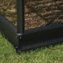 Serre de jardin 2,5m² en alu noir et verre trempé Icon 6 - Halls