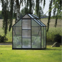 Serre de jardin 2,5m² en alu noir et polycarbonate Icon 6 - Halls