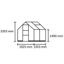 Serre de jardin 2,5m² en alu noir et polycarbonate Icon 6 - Halls