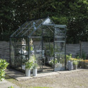 Serre de jardin 3,7m² en alu vert et verre horticole Icon 6 - Halls